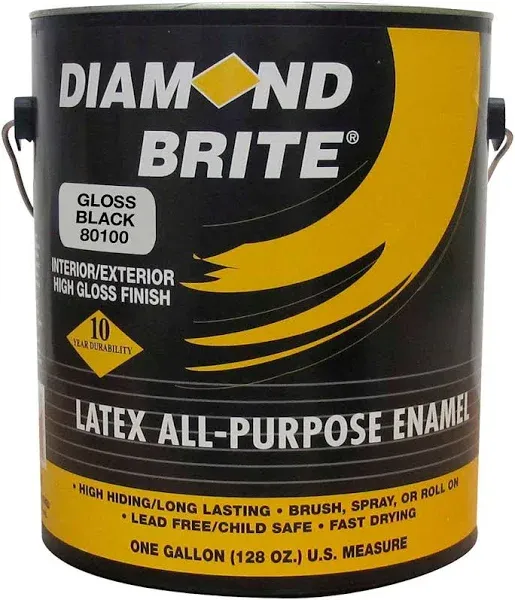 Diamond Brite Paint 80000 1-Quart Latex Gloss Enamel, White