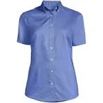 Lands' End School Uniform Women's Short Sleeve Oxford Dress Shirt