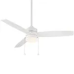 Atlantis 52 inch Matte White Downrod Ceiling Fans, WAC Fans Limited