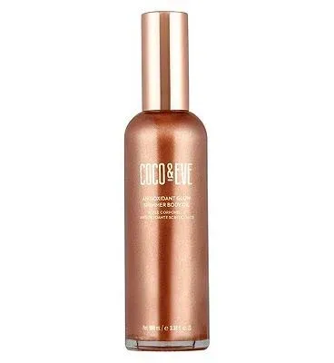 Coco & Eve Antioxidant Glow Shimmer Body Oil - Lightweight Skin Illuminator with Pearlescent Minerals, Natural Glitter, Antioxidants for Shimmering, Moisturizing and Healthy Glow (3.38 Fl Oz)