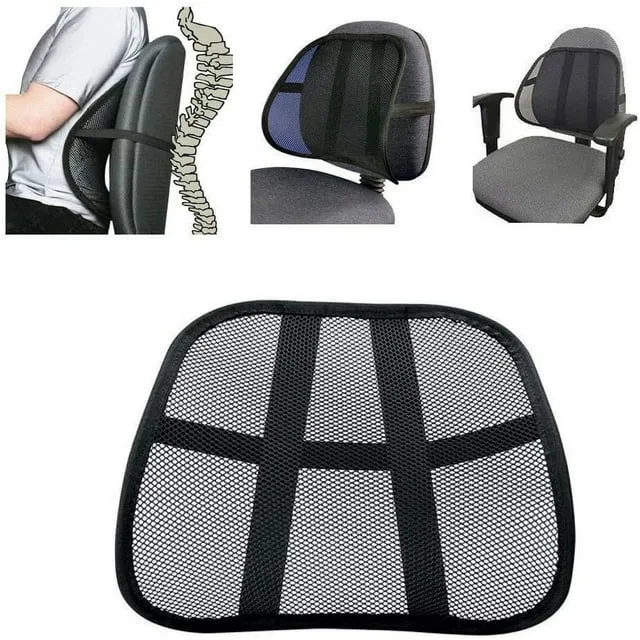 2 Cool Vent Cushion Mesh Back Lumber Support Car Office Chair Truck Seat