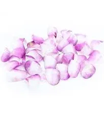 Crystal Candy Baby-Pink-&-White Edible Petals - Colorful Edible Flowers Petal for Cakes, Cupcakes, and Cake Decorations - Suitable for All Cakes and Baked Goods - 1 Jar of 6 Grams, 40 Petals