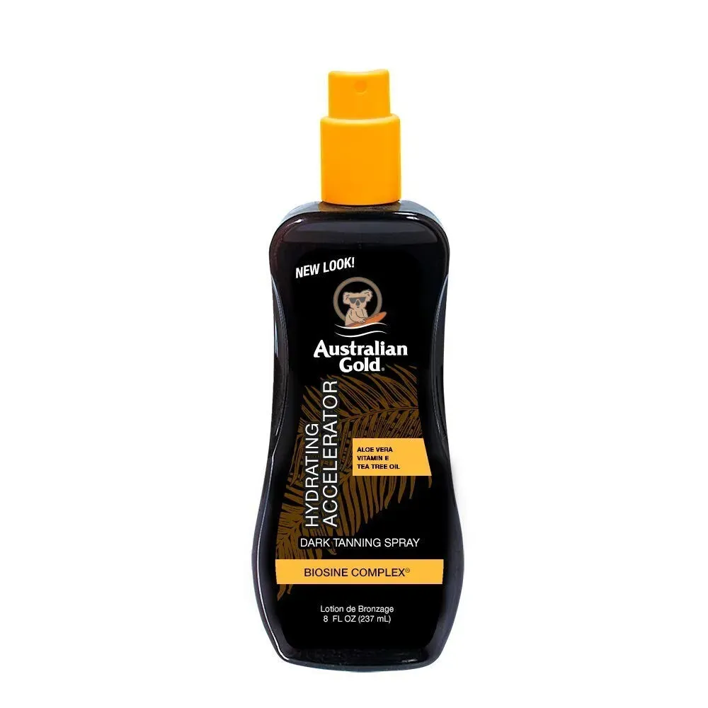 Australian Gold Dark Tanning Accelerator Spray Gel | 8 oz New Packaging