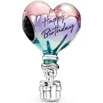 PANDORA Charm &#034;Geburtstag Heißluftballon<wbr/>&#034; Silber Emaille 791501C01