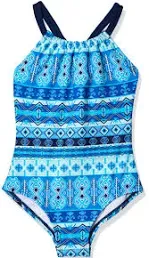 Kanu Surf Girls Swimsuit Jasmine Halter One Piece Multicolor Size 6 00944