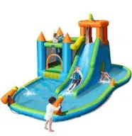 Bountech Inflatable Water Slide Kids Bounce House Splash Pool without Blower