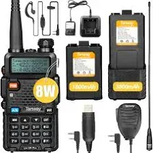 Ham Radio Walkie Talkie UV-5R Pro Dual Band Two Way Radio with One More 3800Mah 