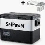 Setpower 37 Quart PT35 Dual Zone Portable 12V Compressor Fridge, PT35 with AC Adapter