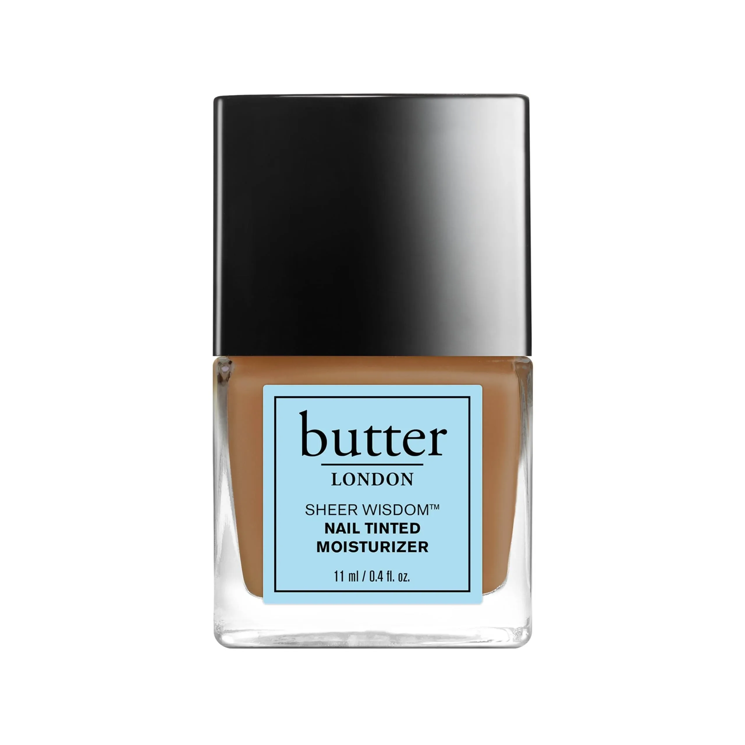 butter LONDON Nail Strengthener for Damaged Nails, Sheer Wisdom Nail Tinted Moisturizer - Nail Hardener for Stronger & Healthier Nail Beds - Nail Strengthening Polish Nail Care Products