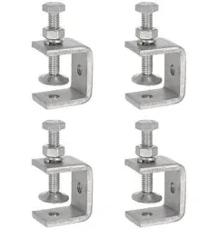 uxcell Stainless Steel C-Clamp with 30mm Wide Jaw Opening for Woodworking Welding Building Household Mount 4 Pcs