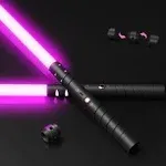 Jvmusaber Light-saber Metal-Hilt Force-Fx Dueling-Double-Lightsaber - Rechargeable 2-in-1 Legacy Lightsaber, 15 Colors,Real Lightsaber for Adults, Do