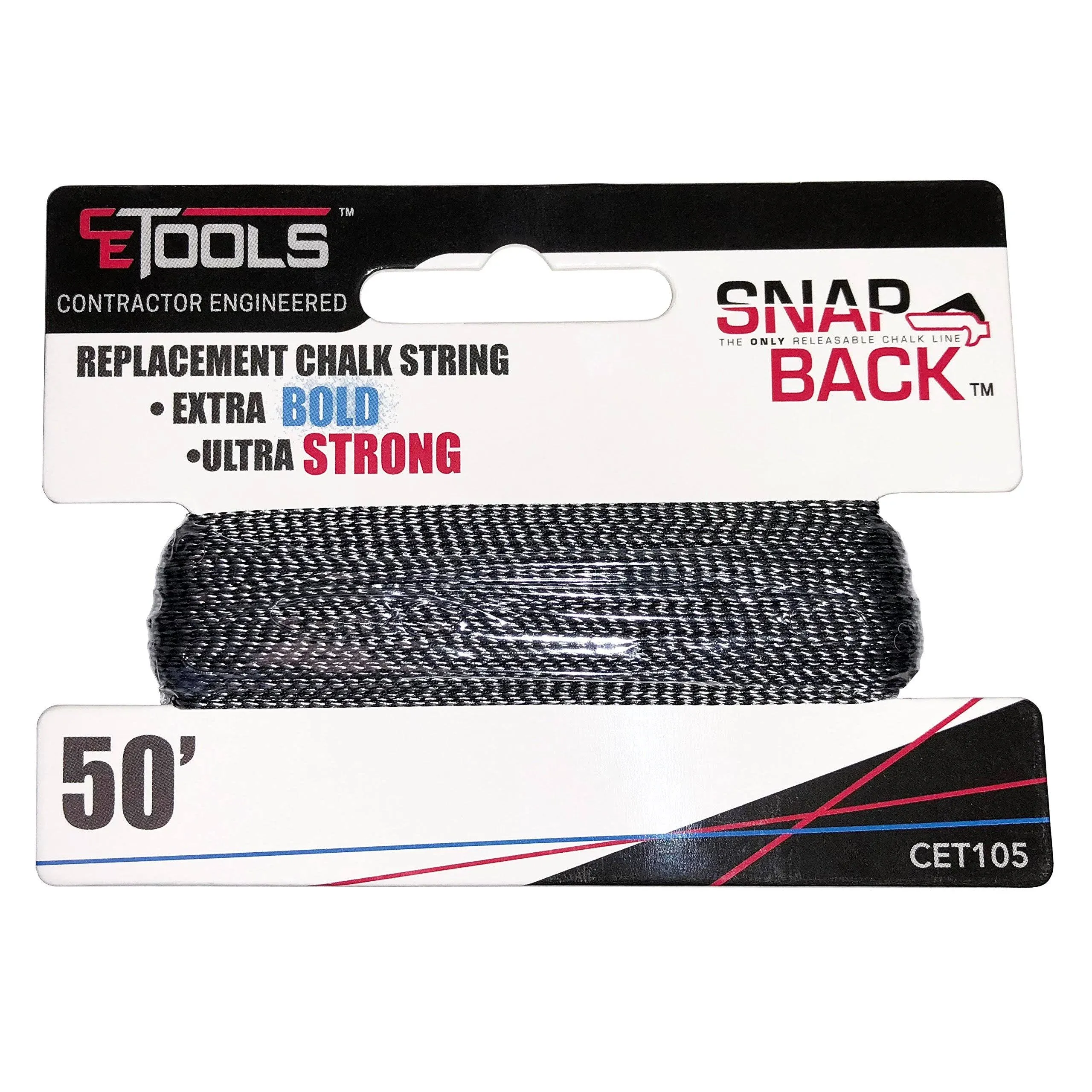 CE Tools - CET105 - Snapback Braided Replacement Chalk String 50 ft.