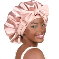 YANIBEST Satin Bonnet Silk Bonnet for Sleeping Double Layer Satin Lined Hair ...