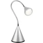 OttLite LED Cone Desk Lamp, Silver Silver