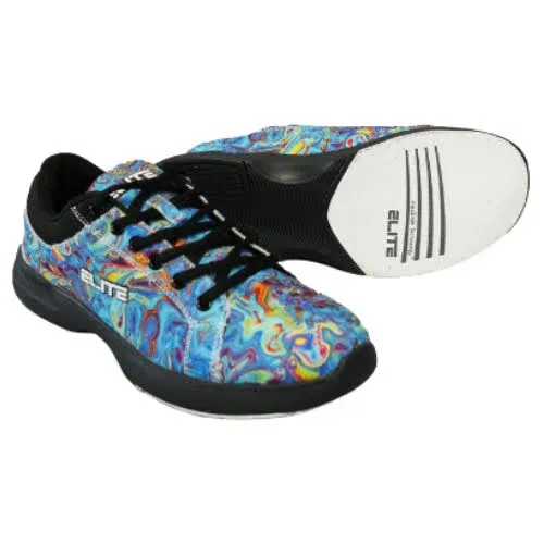 ELITE Women's Blue Swirl Bowling Shoes