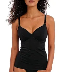 Freya Jewel Cove Underwire Tankini Top 34FF, Black Solid