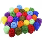 Blovec 30 Pcs Juggling Scarves for Kids, Square Dance Scarf Magic Movement Scarves Performance Props Accessories 24 by 24 Inch in 10 Colors