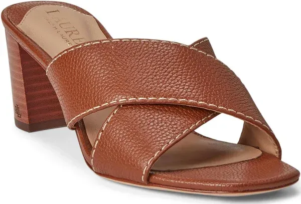 Lauren Ralph Lauren Women's Freddi Tumbled Leather Sandal