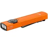 Olight Arkfeld Pro Orange CW Flat EDC Flashlight w/LED Light/UV/Laser, 1300 Lum