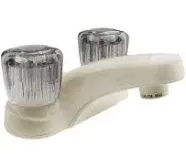 DURA Smoked Handeled Non-Metallic Bisque Parchment RV Lavatory Faucet