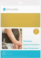 Silhouette 8.5&#034;X11&#034; Temporary Tattoo Paper 2/Pkg-Gold, MEDIAGLD