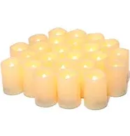 CANDLE IDEA Flameless LED Votive Candles 24 Pack, 1.5 x 2, Battery Operated Flic