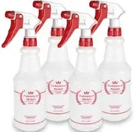 Uineko Plastic Spray Bottle (3 Pack, 24 Oz, 3 Colors) Heavy Duty All-Purpose ...