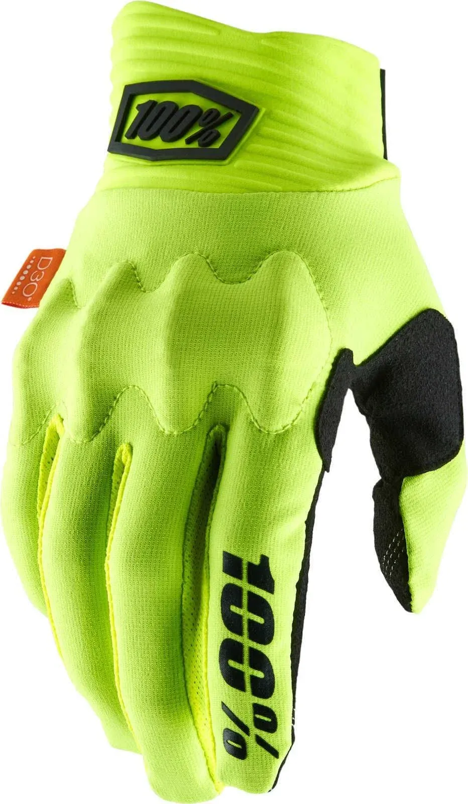 100% Cognito Gloves, Fluo Yellow/Black / Medium