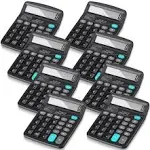 Konohan 8 Pieces 12-Digit Calculator, Solar Basic Desktop Calculator Large Displ