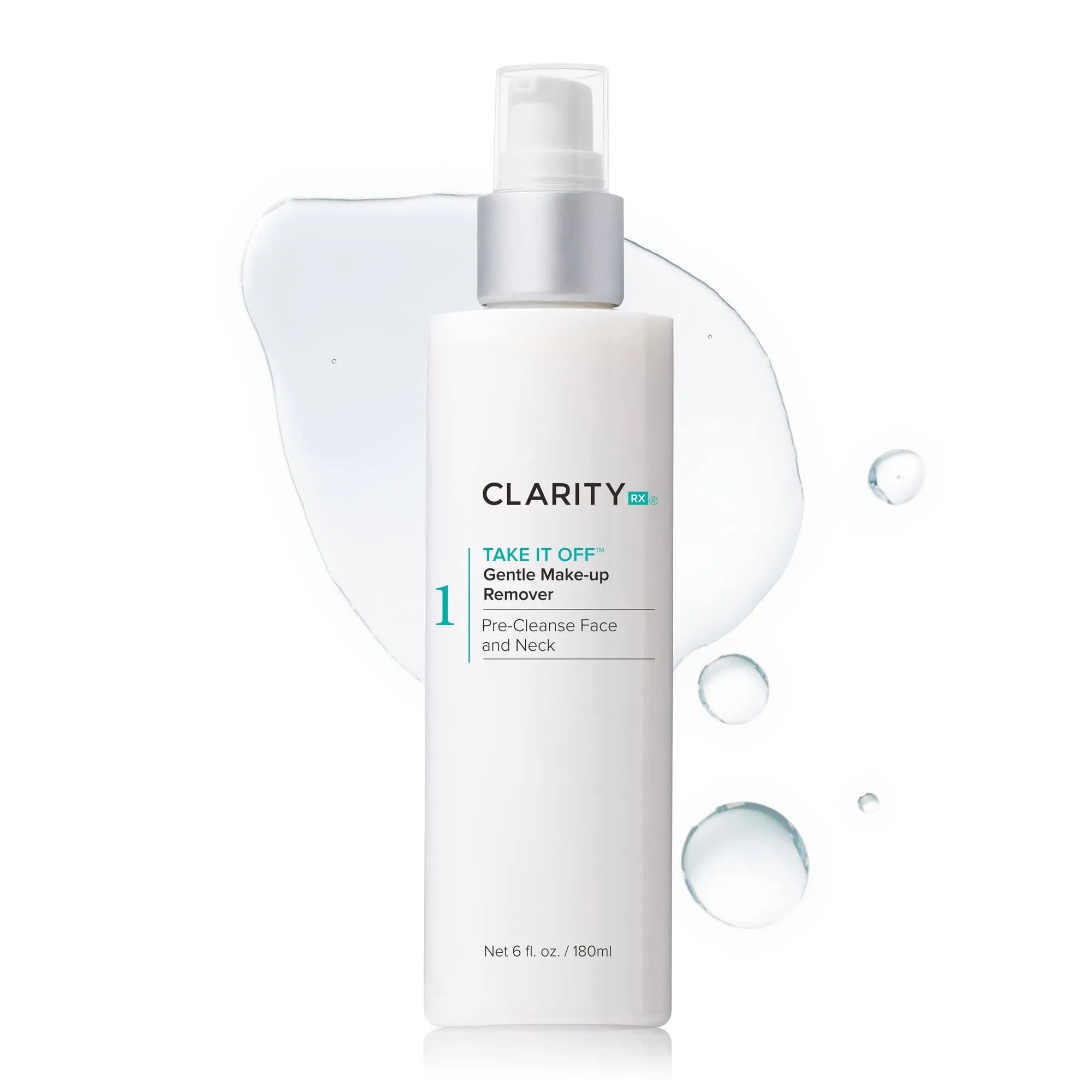 ClarityRx Take It Off Gentle Face & Eye Makeup Remover, Natural Plant-Based Calming Facial Cleanser with Antioxidants for All Skin Types