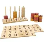 Xylolin Montessori Toys for Toddlers, Wooden Math Number Blocks Counti