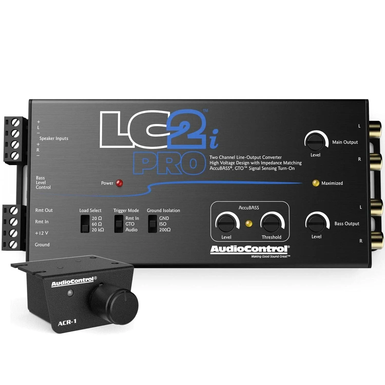 AudioControl LC2i Pro 2 Channel Line Out Converter with ACCUBASS w/ Dash Remote