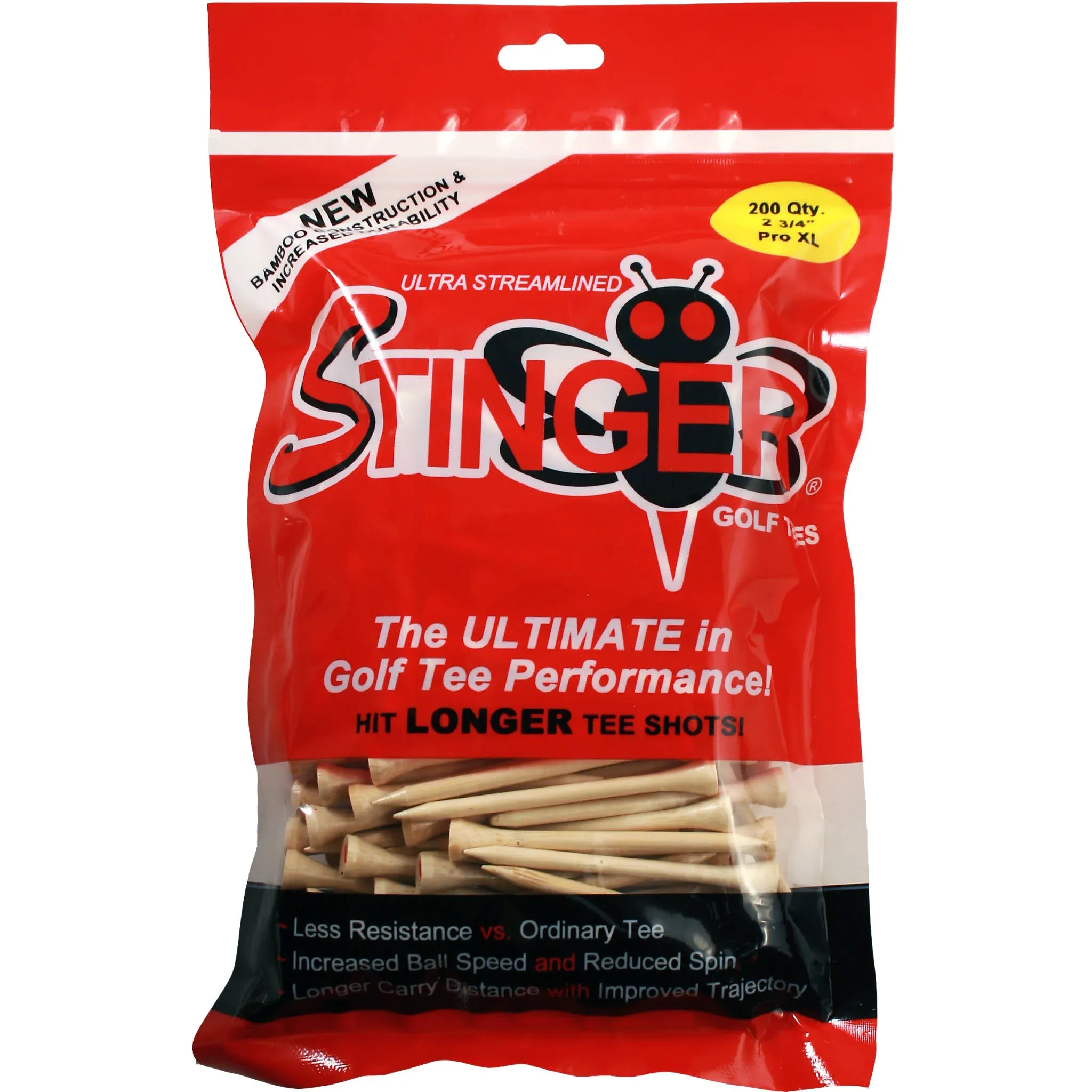 Stinger Golf Tees Pro XL 200 Count