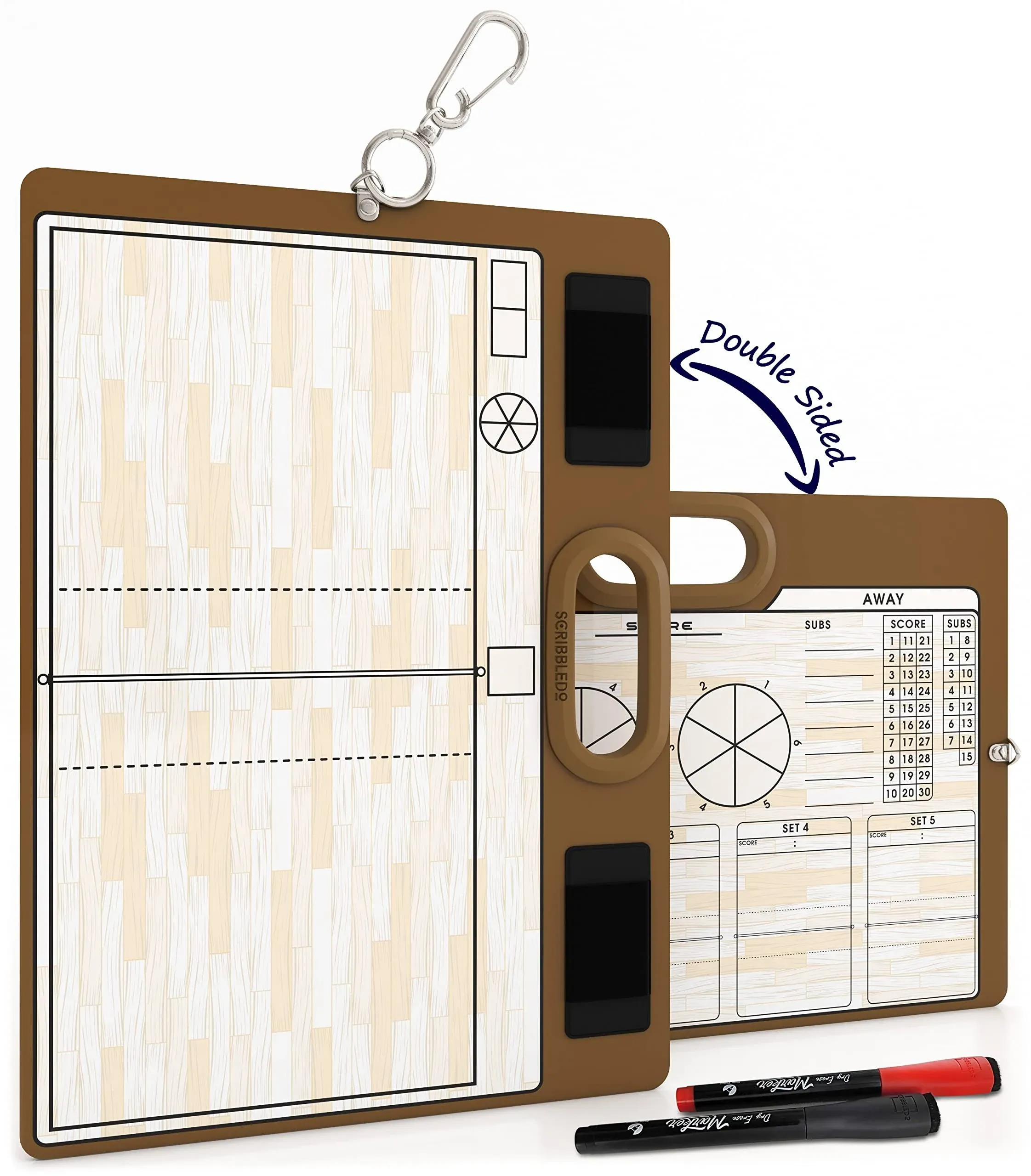 Volleyball Dry Erase Board for Coaches 15x10.5 Inch Volleyball Rotation Wheel...