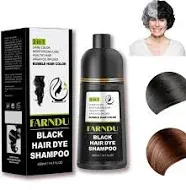 Hair Dye Shampoo for Women & Men, Gray Hair Coverage Herbal Natural Ingredients 3 In 1 Hair Color Shampoo