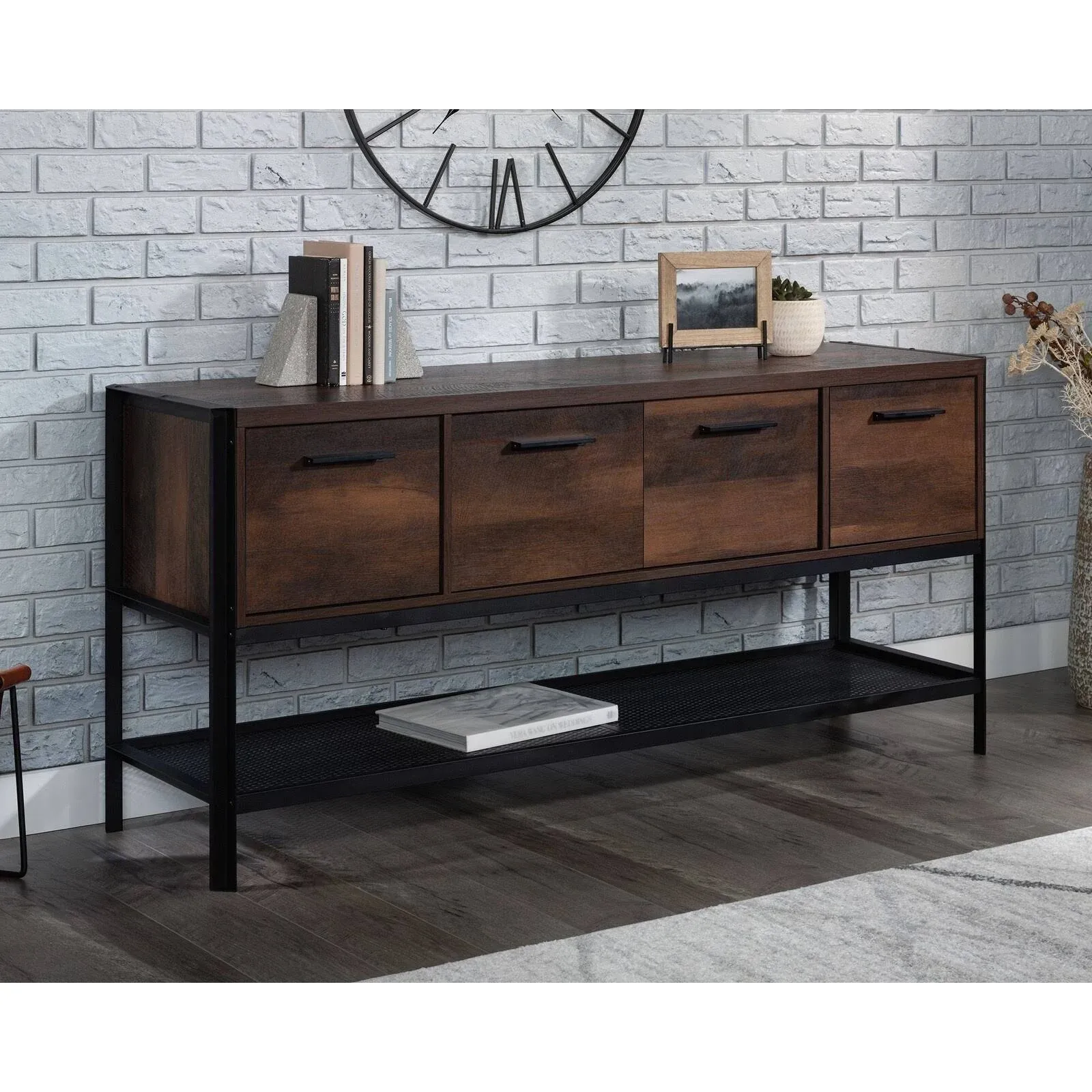 Briarbrook Office Credenza Cabinet in Barrel Oak