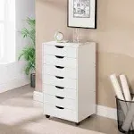 Homestock Debbie White 7-Drawer Office Storage Cabinet