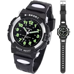 Juboos Kids Analog Watch, Kids Waterproof Quartz Watch for 5-14 Years Old Boys Girls Time Teaching Sports Outdoor Kids Watches