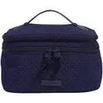 Vera Bradley Women's Microfiber Brush Up Cosmetic Makeup Organizer Case, Classic Navy, One Size