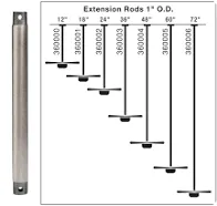 Kichler 36 inch Fan Down Rod - Anvil Iron 360003AVI