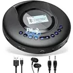 CD Player Portable ARAFUNA, Portable CD Player Bluetooth with FM Radio, 2000mAh