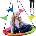 Tree Swing – 40 Inch Saucer Swing for Kids Outdoor – Round Disc Swing