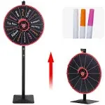 24 Inch Spinning Wheel, 14 Slots Color Prize Wheel with Dry Erase Markers and Er