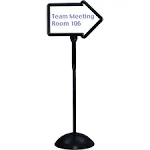 Safco 4173BL Double-Sided Arrow Sign Dry Erase Magnetic Steel