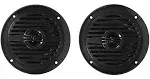 Rockville Pair MS40B Black 4" 200 Watt Marine Boat Speakers Compact and Powerful