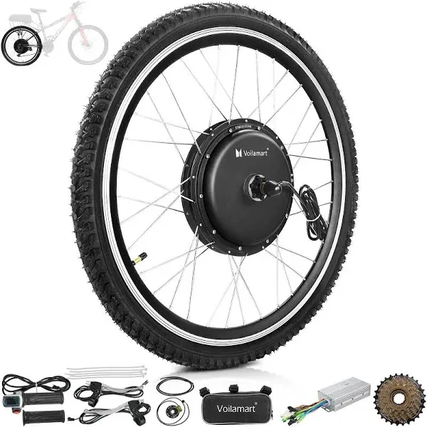 E Bike Conversion Kit 26 Inch Front Hub Motor 1000W Electric Bike for Adults 48V