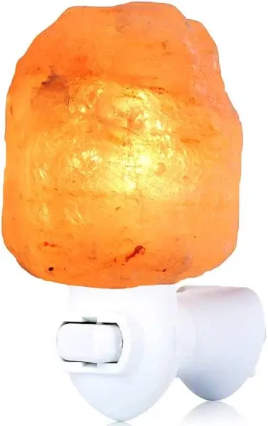 2 Pack Himalayan Natural Salt Lamp Night Light Plug in, Certificated 360 Degree Rotatable Wall Plug with Extra 4 Replacement Bulbs for Bathroom Bedroom, Pink Crystal Rock Salt Hand Crafted