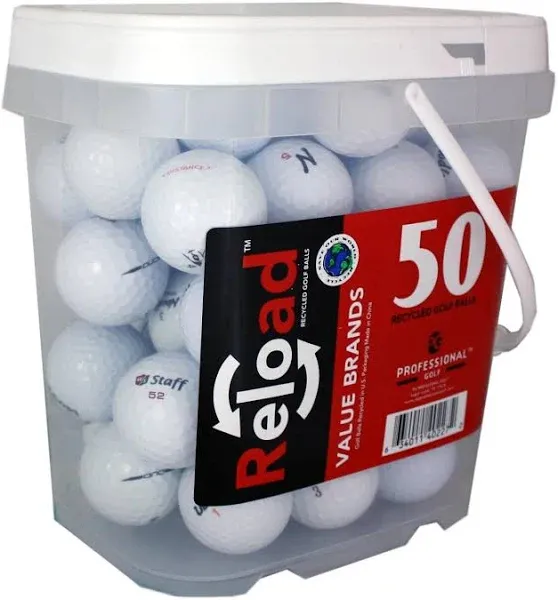 Reload Recycled Golf Balls 50 Ball Bucket