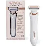 Finishing Touch Flawless Underarm Hair Removal Electric Razor Device, Designed to Shave and Contour Womens Sensitive Underarm Area, Cordless Groomer, Painless for All Skin Types