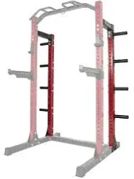 1,000 Pound Capacity 3” x 3” Power Cage Power Rack Squat Stand, Includes J-Hooks and Safety Spotter Arms, Optional Conversion Kits and Accessories